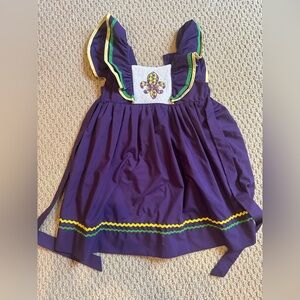 Mardi Gras Smocked Dress